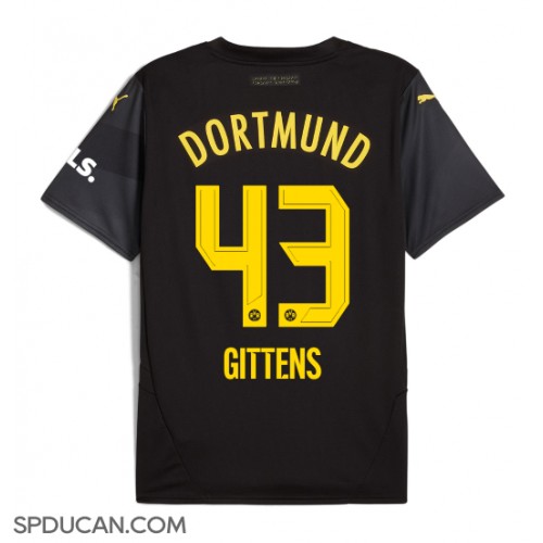 Muški Nogometni Dres Borussia Dortmund Jamie Bynoe-Gittens #43 Gostujuci 2024-25 Kratak Rukav